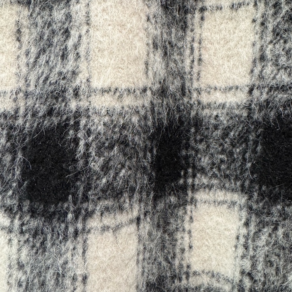 Boohoo Black and Cream Plaid Bomber Jacket - Picture 7 of 7